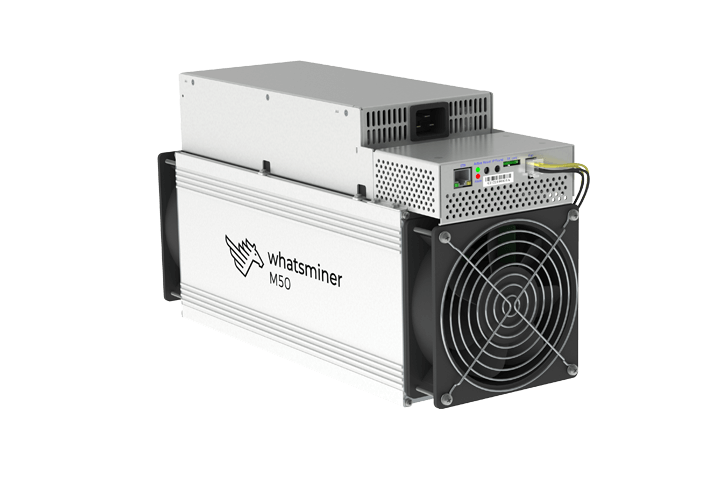 Bitcoin Merch Industrial® - MICROBT WHATSMINER M50 (118TH to 124TH) 28W BTC Miner