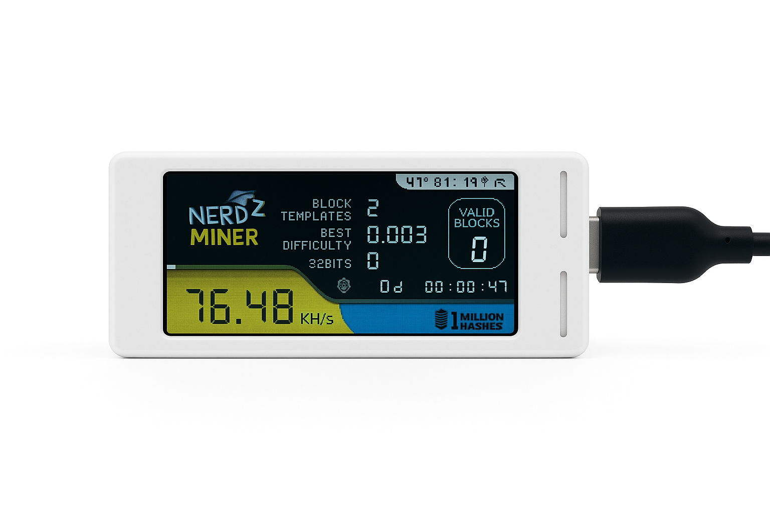 "Pack of 25x" Bitcoin Merch Industrial® - NerdMiner 2 - Solo Bitcoin Miner with WiFi